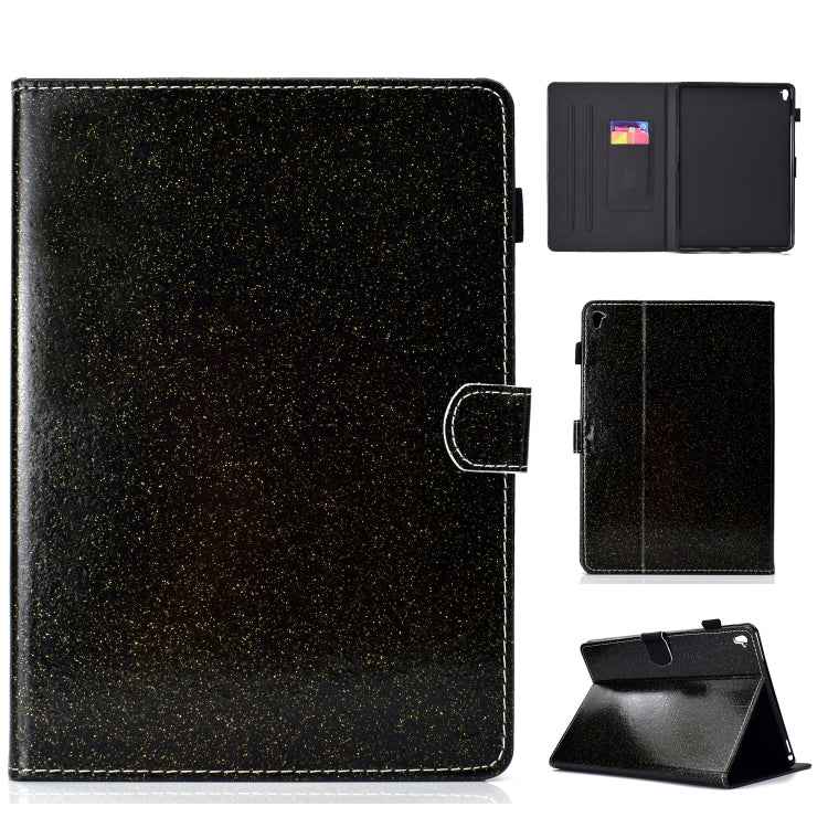 Varnish Glitter Powder Horizontal Flip Leather Case with Holder & Card Slot