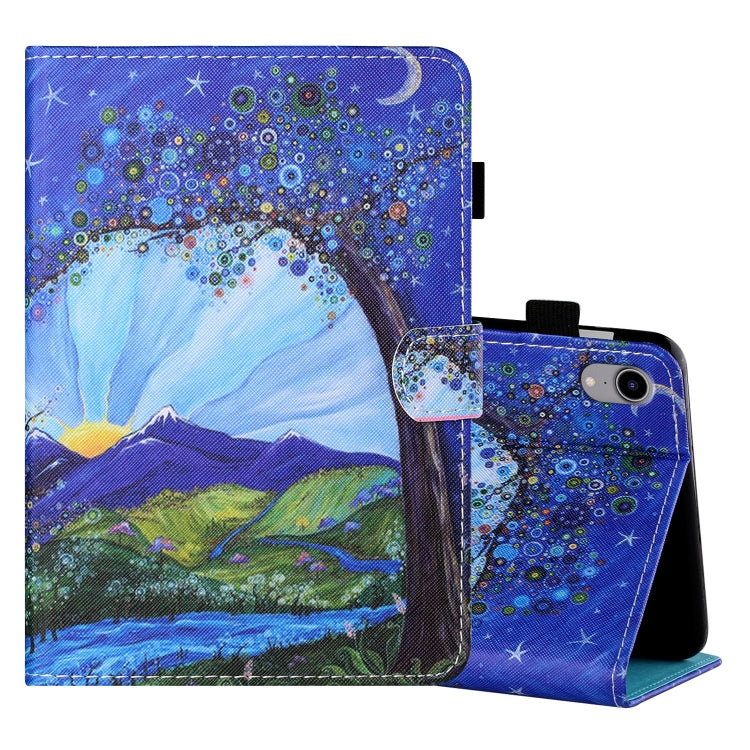 Coloured Drawing Stitching Horizontal Flip Leather Case with Holder & Card Slot & Sleep / Wake-up Function, For iPad mini 2024 / mini 6, For iPad mini 6
