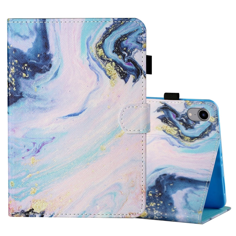 Coloured Drawing Stitching Horizontal Flip Leather Case with Holder & Card Slot & Sleep / Wake-up Function, For iPad mini 2024 / mini 6