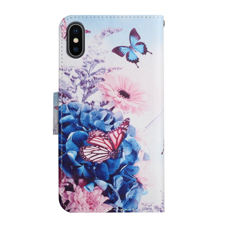 Painted Pattern Horizontal Flip Leather Case with Holder & Card Slot & Wallet, For iPhone X / XS, For iPhone SE 2022 / SE 2020 / 8 / 7, For iPhone 8 Plus & 7 Plus