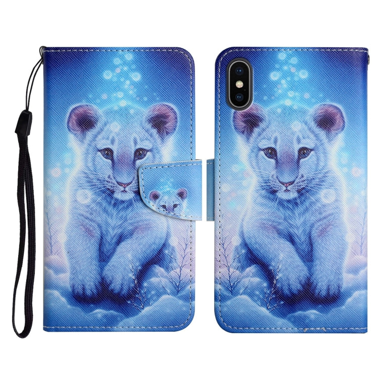 Painted Pattern Horizontal Flip Leather Case with Holder & Card Slot & Wallet, For iPhone X / XS, For iPhone SE 2022 / SE 2020 / 8 / 7, For iPhone 8 Plus & 7 Plus