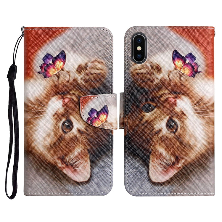 Painted Pattern Horizontal Flip Leather Case with Holder & Card Slot & Wallet, For iPhone X / XS, For iPhone SE 2022 / SE 2020 / 8 / 7, For iPhone 8 Plus & 7 Plus