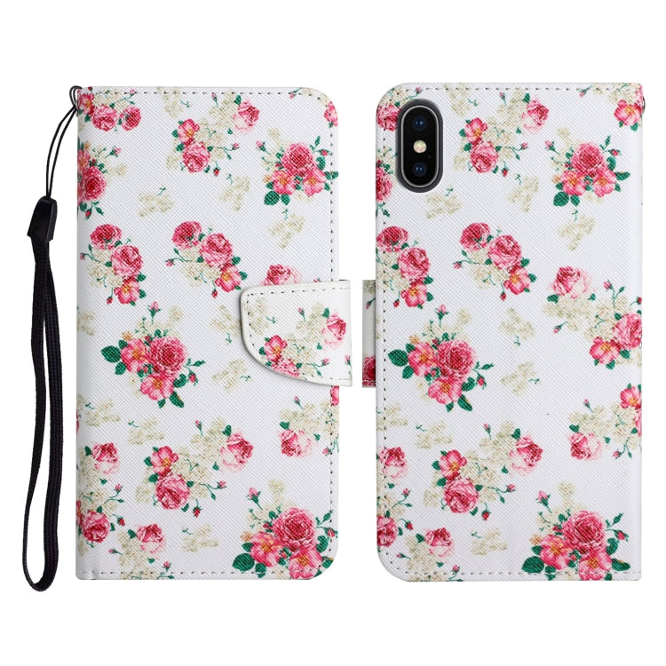 Painted Pattern Horizontal Flip Leather Case with Holder & Card Slot & Wallet, For iPhone X / XS, For iPhone SE 2022 / SE 2020 / 8 / 7, For iPhone 8 Plus & 7 Plus