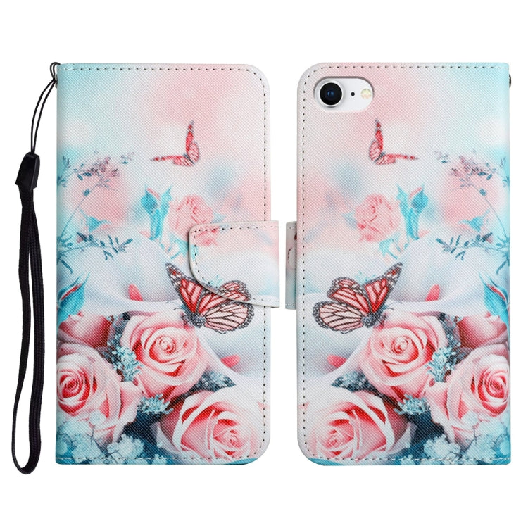 Painted Pattern Horizontal Flip Leather Case with Holder & Card Slot & Wallet, For iPhone X / XS, For iPhone SE 2022 / SE 2020 / 8 / 7, For iPhone 8 Plus & 7 Plus