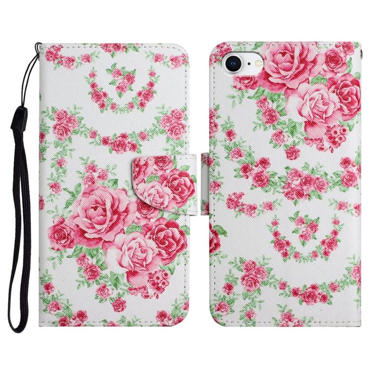 Painted Pattern Horizontal Flip Leather Case with Holder & Card Slot & Wallet, For iPhone X / XS, For iPhone SE 2022 / SE 2020 / 8 / 7, For iPhone 8 Plus & 7 Plus