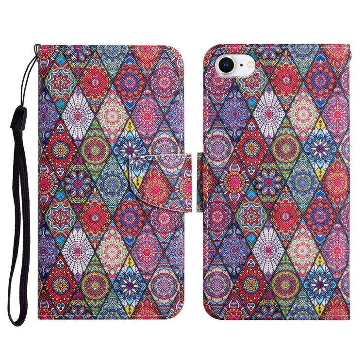 Painted Pattern Horizontal Flip Leather Case with Holder & Card Slot & Wallet, For iPhone X / XS, For iPhone SE 2022 / SE 2020 / 8 / 7, For iPhone 8 Plus & 7 Plus
