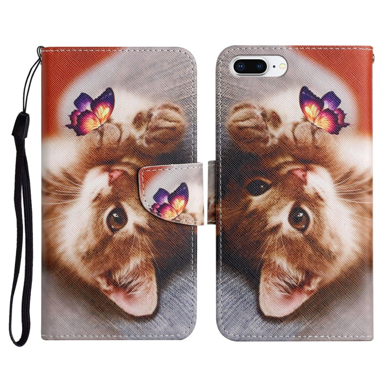 Painted Pattern Horizontal Flip Leather Case with Holder & Card Slot & Wallet, For iPhone X / XS, For iPhone SE 2022 / SE 2020 / 8 / 7, For iPhone 8 Plus & 7 Plus
