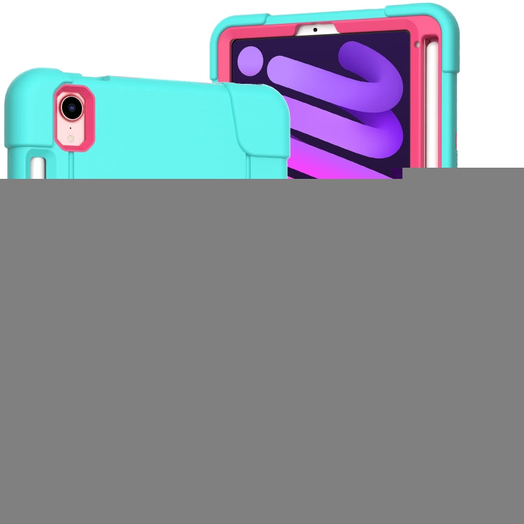Contrast Color Robot Shockproof Silicone + PC Protective Case with Holder & Pen Slot, For iPad mini 2024 / mini 6