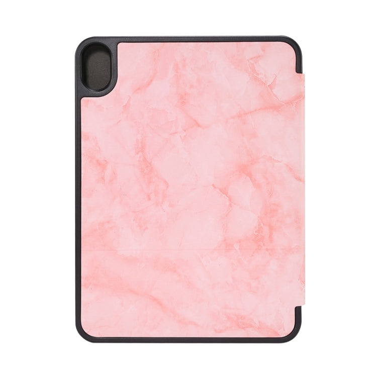 Marble Texture Smart Leather Tablet Case with 3-Folding Holder & Pen Slot, For iPad mini 6 / mini 2024