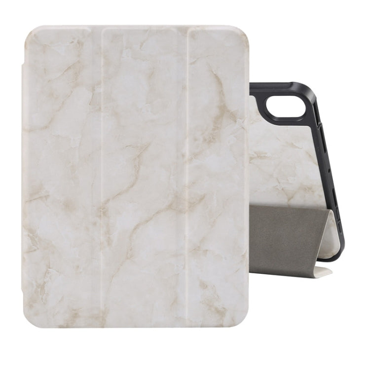 Marble Texture Smart Leather Tablet Case with 3-Folding Holder & Pen Slot, For iPad mini 6 / mini 2024
