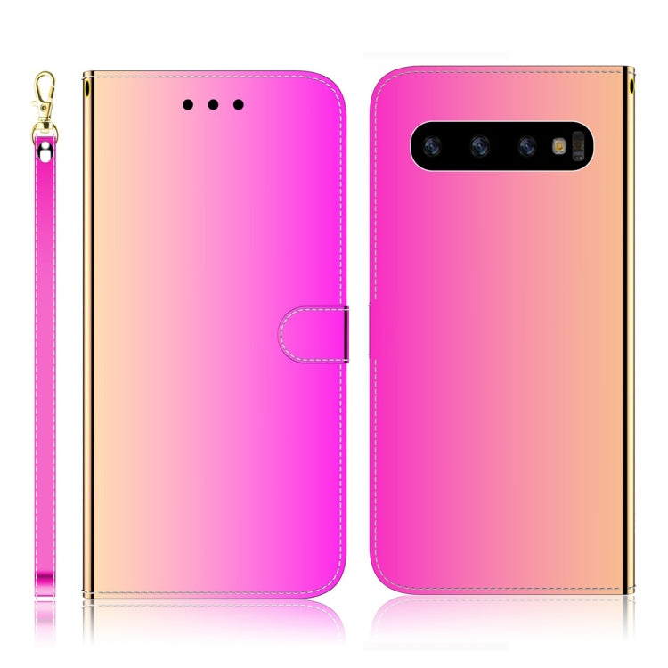 Imitated Mirror Surface Horizontal Flip Leather Case with Holder & Card Slots & Wallet & Lanyard