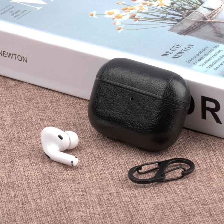 For Apple AirPods Pro Wireless Earphone Protective Leather Case with Hook