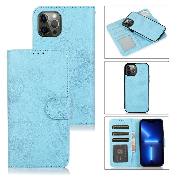Retro 2 in 1 Detachable Magnetic Horizontal Flip TPU + PU Leather Case with Holder & Card Slots & Photo Frame & Wallet, For iPhone 13 mini, For iPhone 13, For iPhone 13 Pro, For iPhone 13 Pro Max