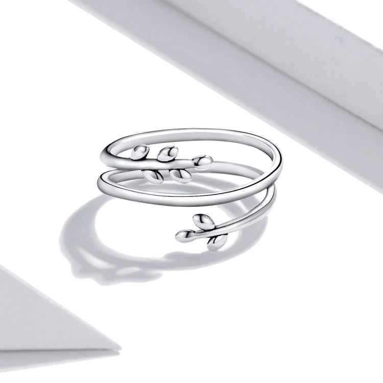 S925 Sterling Silver Multi-loop Wicker Women Open Ring