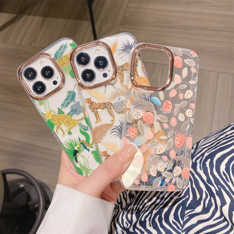 Glitter Powder Electroplating Flower Shockproof Phone Case, For iPhone 13, For iPhone 13 Pro, For iPhone 13 Pro Max, For iPhone 12 / 12 Pro, For iPhone 12 Pro Max, For iPhone 11