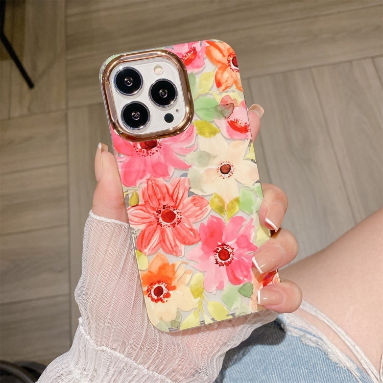 Glitter Powder Electroplating Flower Shockproof Phone Case, For iPhone 13, For iPhone 13 Pro, For iPhone 13 Pro Max, For iPhone 12 / 12 Pro, For iPhone 12 Pro Max, For iPhone 11