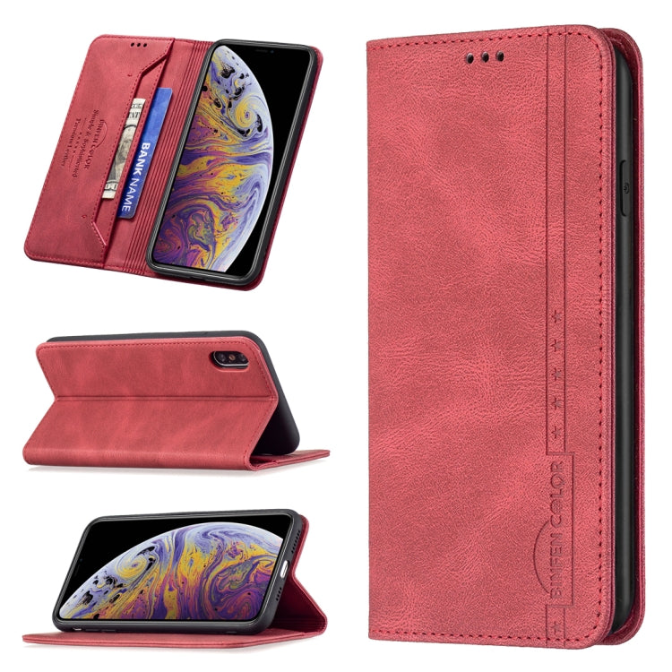 Magnetic RFID Blocking Anti-Theft Leather Case with Holder & Card Slots & Wallet, For iPhone XS Max, For iPhone SE 2022 / SE 2020 / 7 / 8, For iPhone 7 Plus / 8 Plus