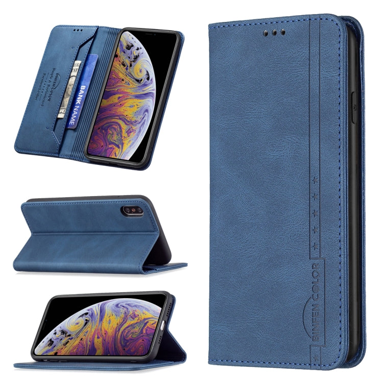 Magnetic RFID Blocking Anti-Theft Leather Case with Holder & Card Slots & Wallet, For iPhone XS Max, For iPhone SE 2022 / SE 2020 / 7 / 8, For iPhone 7 Plus / 8 Plus