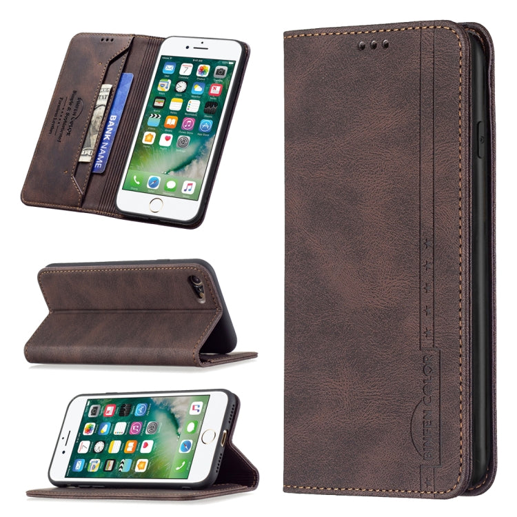Magnetic RFID Blocking Anti-Theft Leather Case with Holder & Card Slots & Wallet, For iPhone XS Max, For iPhone SE 2022 / SE 2020 / 7 / 8, For iPhone 7 Plus / 8 Plus