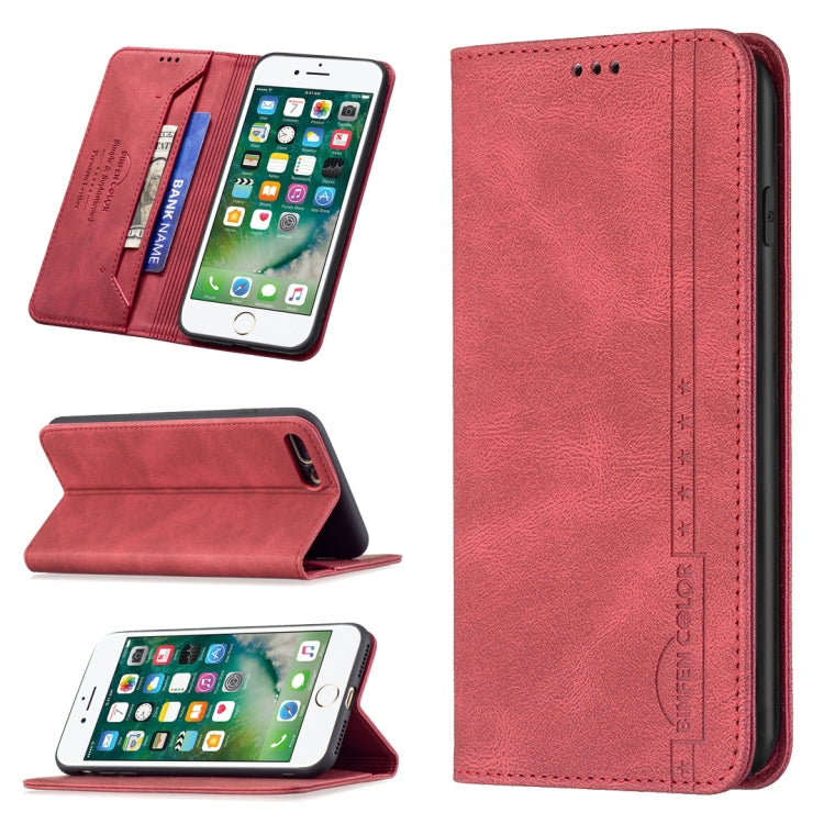 Magnetic RFID Blocking Anti-Theft Leather Case with Holder & Card Slots & Wallet, For iPhone XS Max, For iPhone SE 2022 / SE 2020 / 7 / 8, For iPhone 7 Plus / 8 Plus