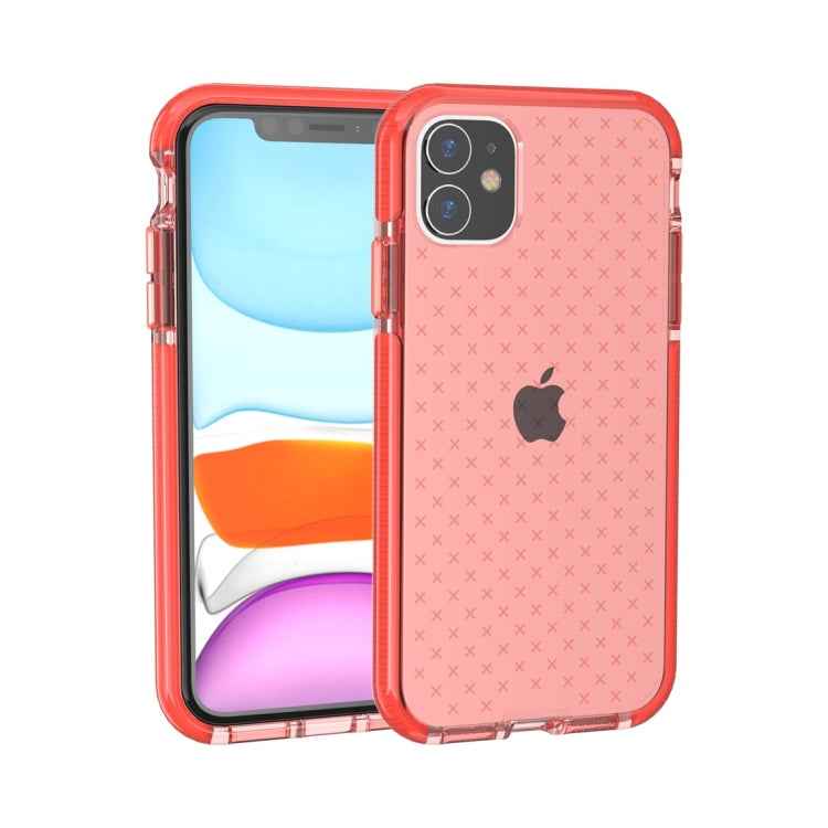 Grid Pattern Shockproof Transparent TPU Protective Case