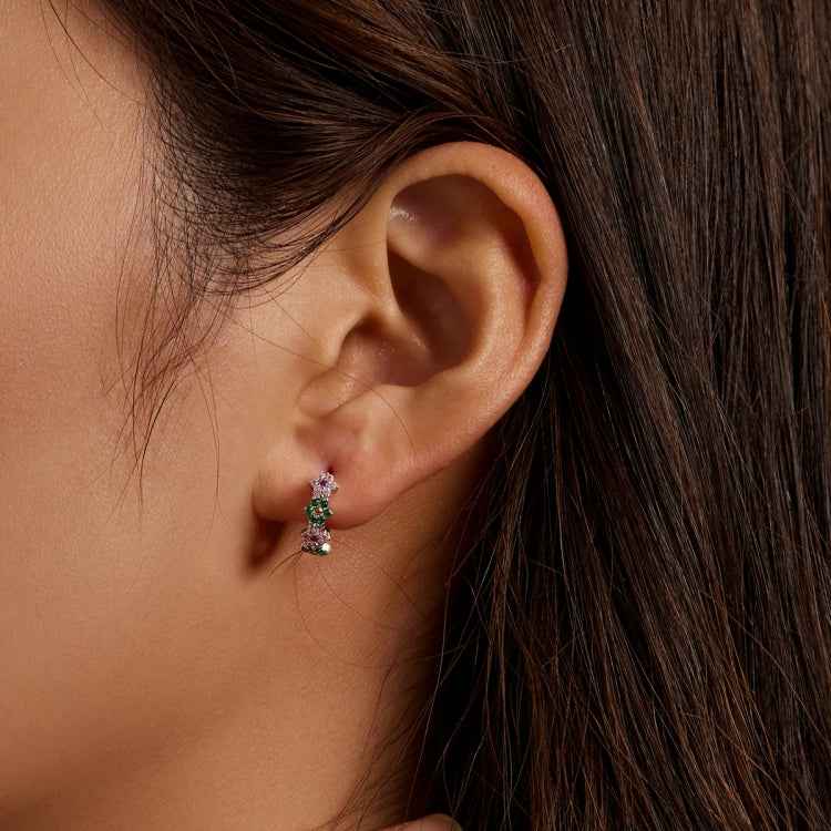 S925 Sterling Silver Delicate Flowers Women Earrings