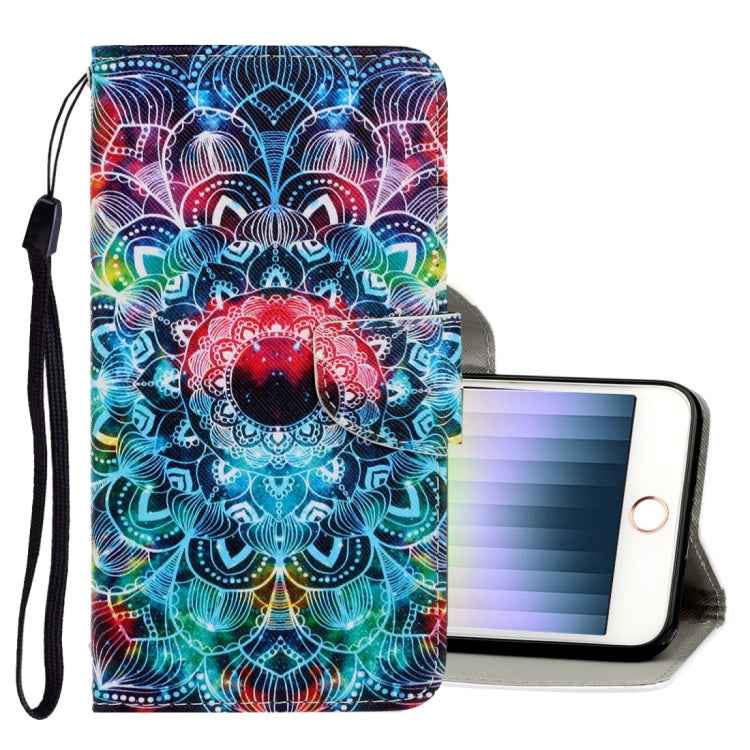 3D Colored Drawing Horizontal Flip PU Leather Case with Holder & Card Slots & Wallet