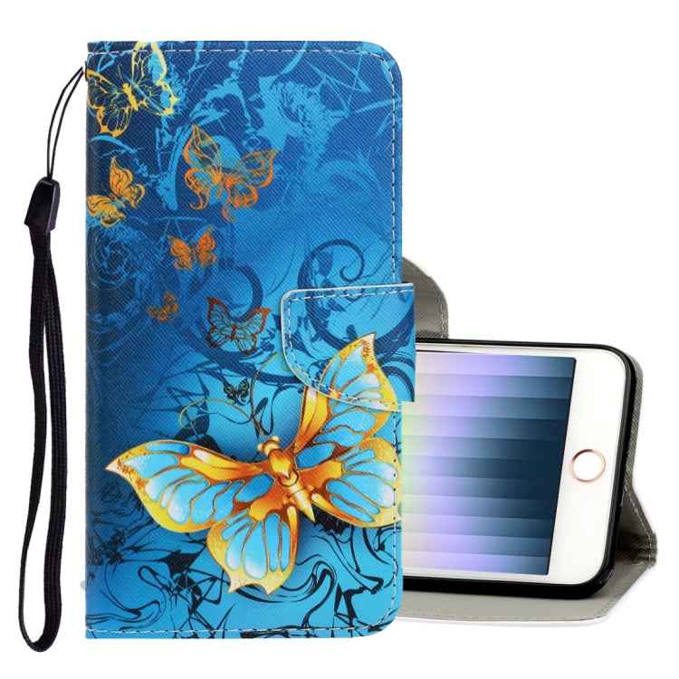 3D Colored Drawing Horizontal Flip PU Leather Case with Holder & Card Slots & Wallet