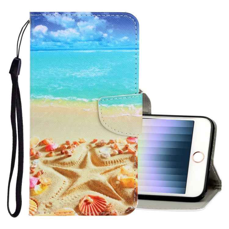 3D Colored Drawing Horizontal Flip PU Leather Case with Holder & Card Slots & Wallet