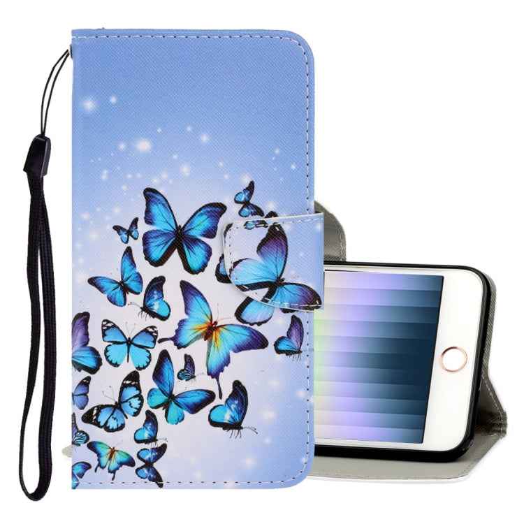 3D Colored Drawing Horizontal Flip PU Leather Case with Holder & Card Slots & Wallet