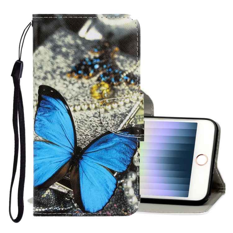 3D Colored Drawing Horizontal Flip PU Leather Case with Holder & Card Slots & Wallet