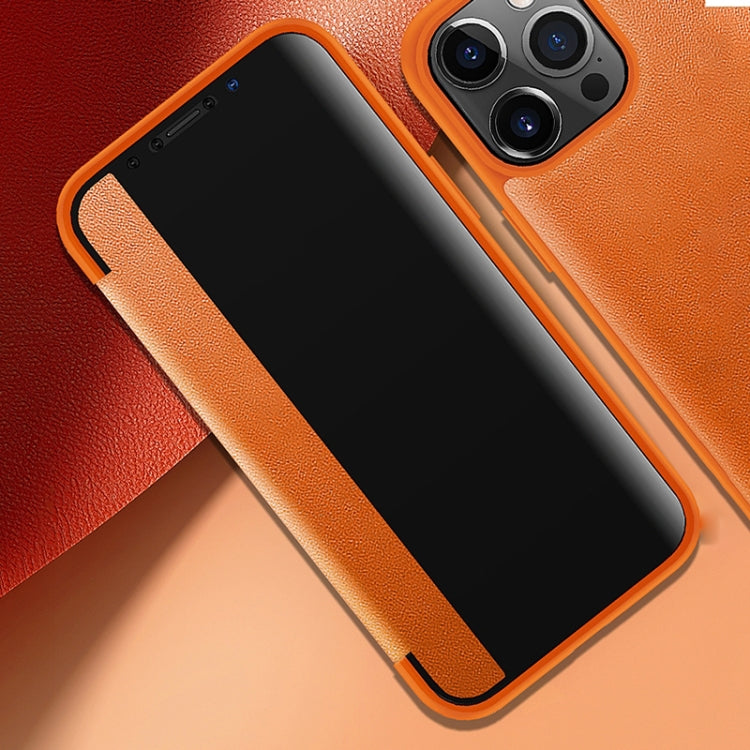 Magnetic Side Window View Shockproof Horizontal Flip Leather Case, For iPhone 13 mini, For iPhone 13, For iPhone 13 Pro, For iPhone 13 Pro Max