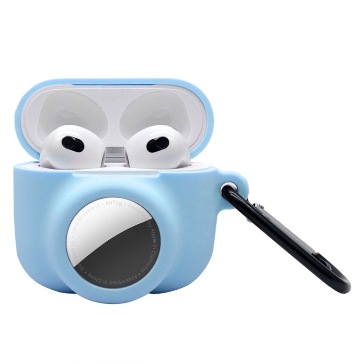 2 in 1 Shockproof Full Coverage Silicone Protective Case For AirPods 3 / AirTag 2nd Gen / AirTag 1st Gen, For AirPods 3 / AirTag