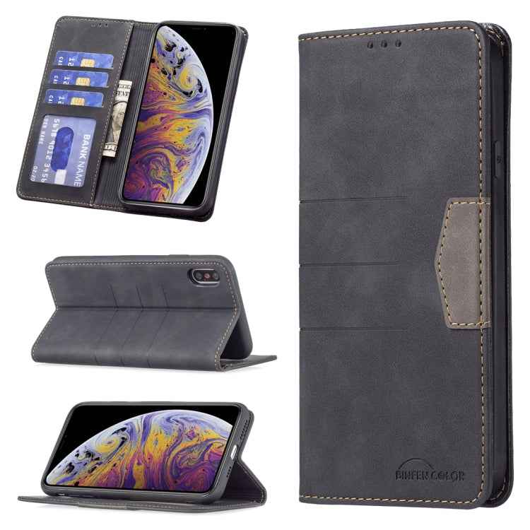 Magnetic Splicing Leather Phone Case, For iPhone XS Max, For iPhone XS / X, For iPhone 11 Pro