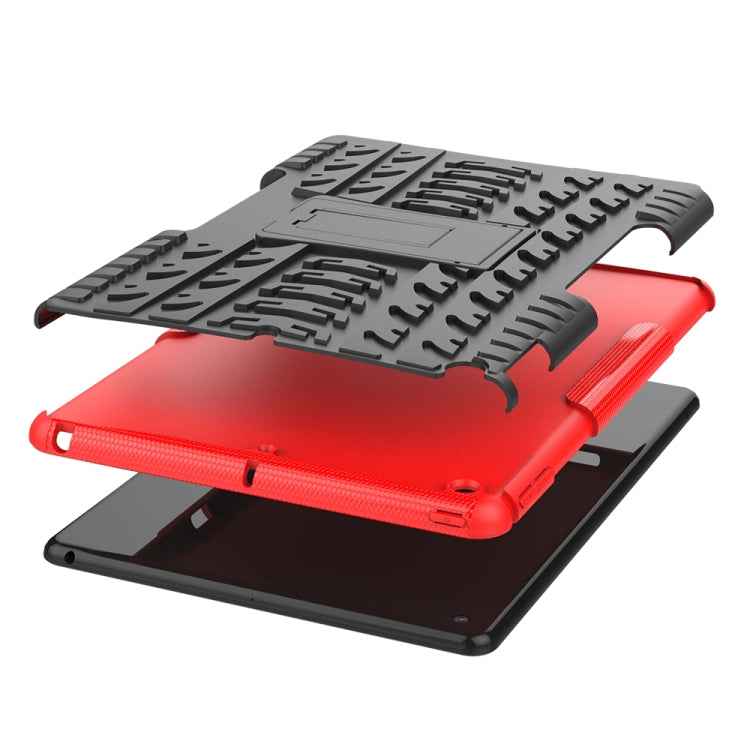 Tire Texture TPU + PC Shockproof Case with Holder, For iPad 10.2 2021 / 2020 / 2019, For Amazon Kindle Fire HD 10 2019