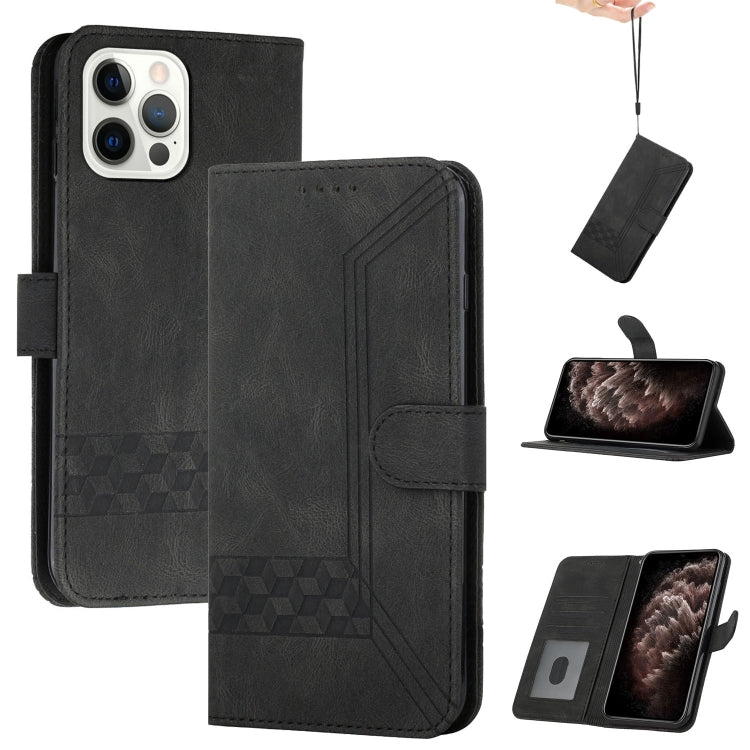 Cubic Skin Feel Flip Leather Phone Case, For iPhone 13 mini, For iPhone 13, For iPhone 13 Pro, For iPhone 13 Pro Max, For iPhone 12 mini, For iPhone 12 / 12 Pro, For iPhone 12 Pro Max, For iPhone 11, For iPhone 11 Pro