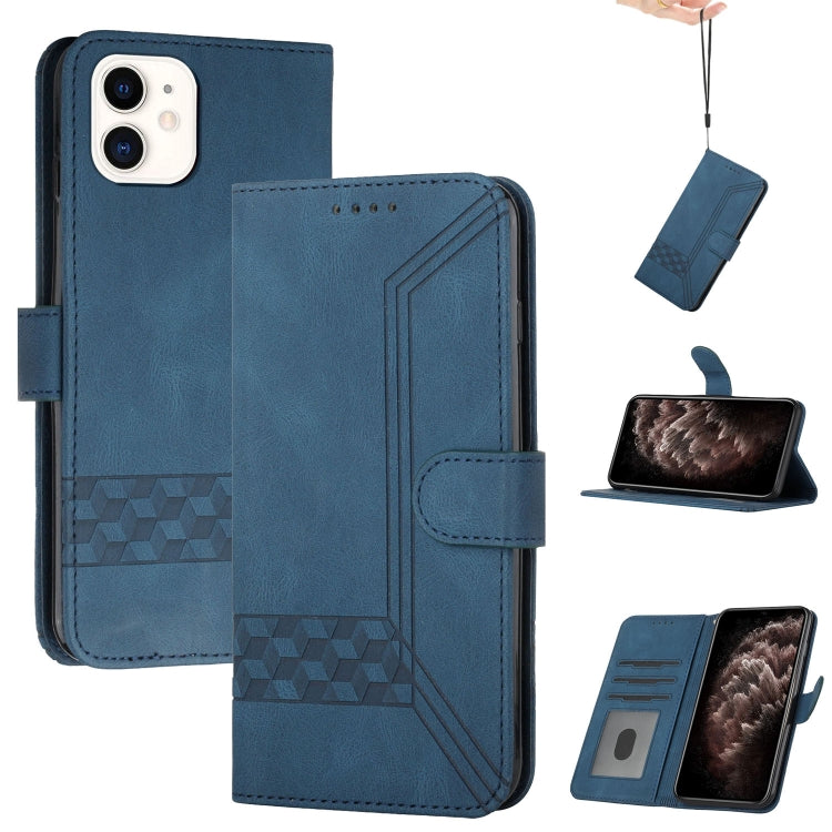 Cubic Skin Feel Flip Leather Phone Case, For iPhone 13 mini, For iPhone 13, For iPhone 13 Pro, For iPhone 13 Pro Max, For iPhone 12 mini, For iPhone 12 / 12 Pro, For iPhone 12 Pro Max, For iPhone 11, For iPhone 11 Pro