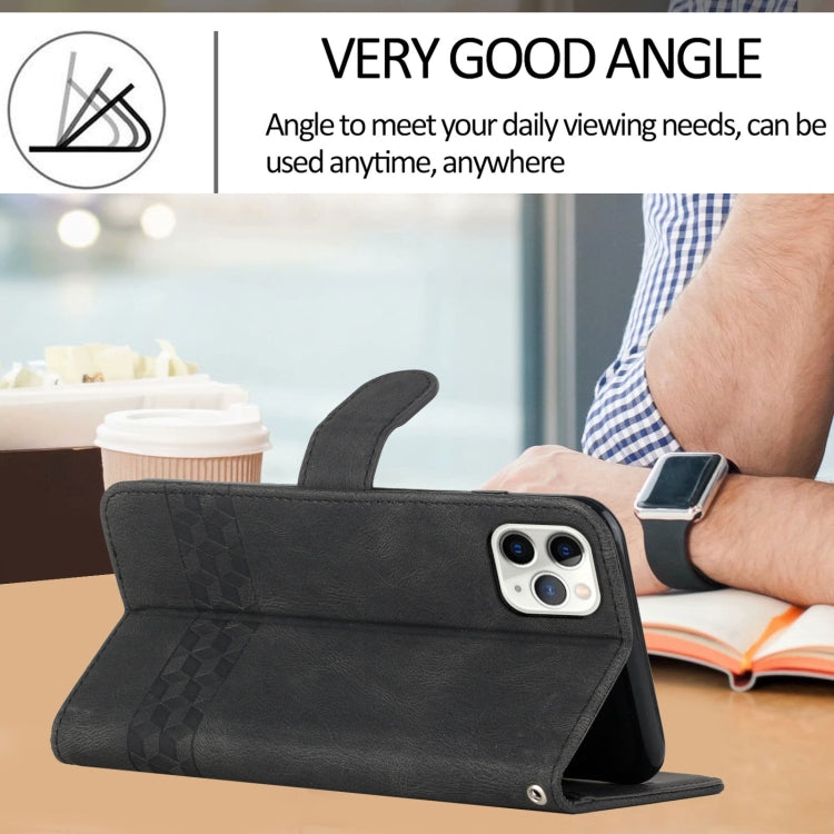 Cubic Skin Feel Flip Leather Phone Case, For iPhone 11 Pro Max, For iPhone X / XS, For iPhone XR, For iPhone XS Max, For iPhone SE 2022 / SE 2020 / 7 / 8, For iPhone 7 Plus / 8 Plus