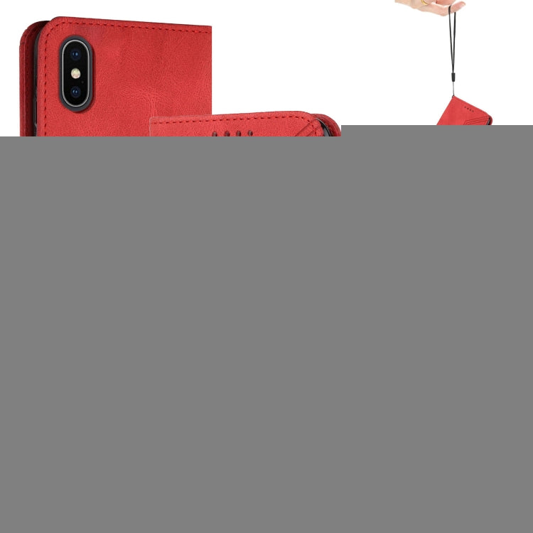 Cubic Skin Feel Flip Leather Phone Case, For iPhone 11 Pro Max, For iPhone X / XS, For iPhone XR, For iPhone XS Max, For iPhone SE 2022 / SE 2020 / 7 / 8, For iPhone 7 Plus / 8 Plus