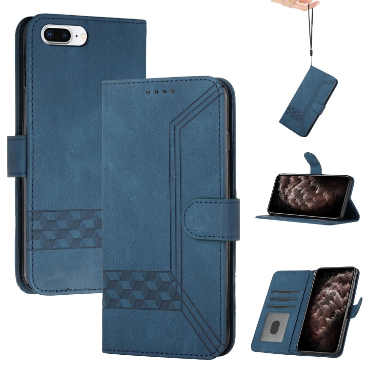 Cubic Skin Feel Flip Leather Phone Case, For iPhone 11 Pro Max, For iPhone X / XS, For iPhone XR, For iPhone XS Max, For iPhone SE 2022 / SE 2020 / 7 / 8, For iPhone 7 Plus / 8 Plus