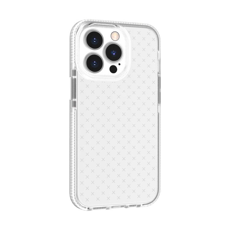 Grid Pattern Shockproof Transparent TPU Phone Case, For iPhone 13 Pro Max, For iPhone 13 Pro, For iPhone 13, For iPhone 13 mini