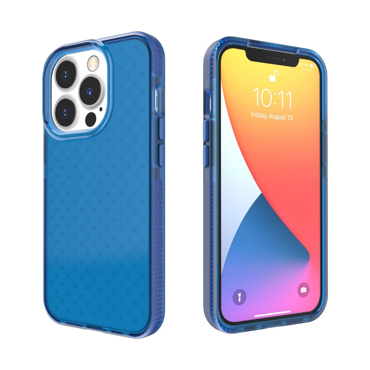 Grid Pattern Shockproof Transparent TPU Phone Case, For iPhone 13 Pro Max, For iPhone 13 Pro, For iPhone 13, For iPhone 13 mini