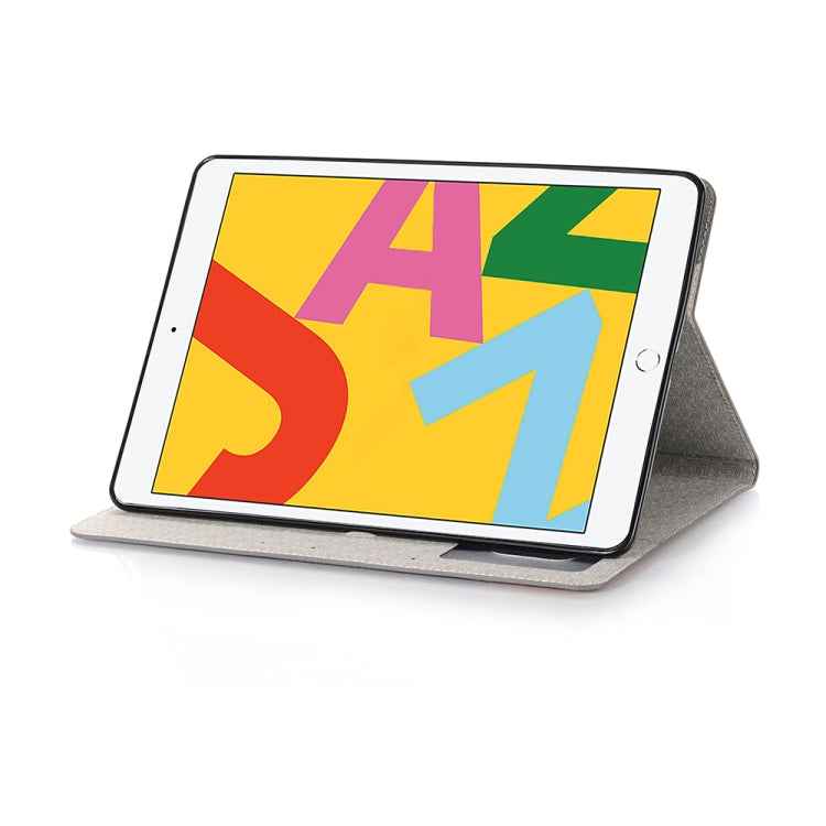 For iPad 10.2 / 10.5 Cross Texture Horizontal Flip PU Leather Case with Holder & Card Slots & Wallet