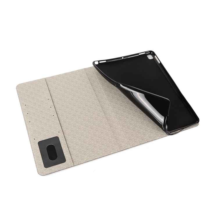 For iPad 10.2 / 10.5 Cross Texture Horizontal Flip PU Leather Case with Holder & Card Slots & Wallet