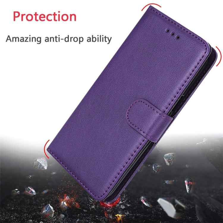 Solid Color Horizontal Flip Protective Case with Holder & Card Slots & Wallet & Photo Frame & Lanyard