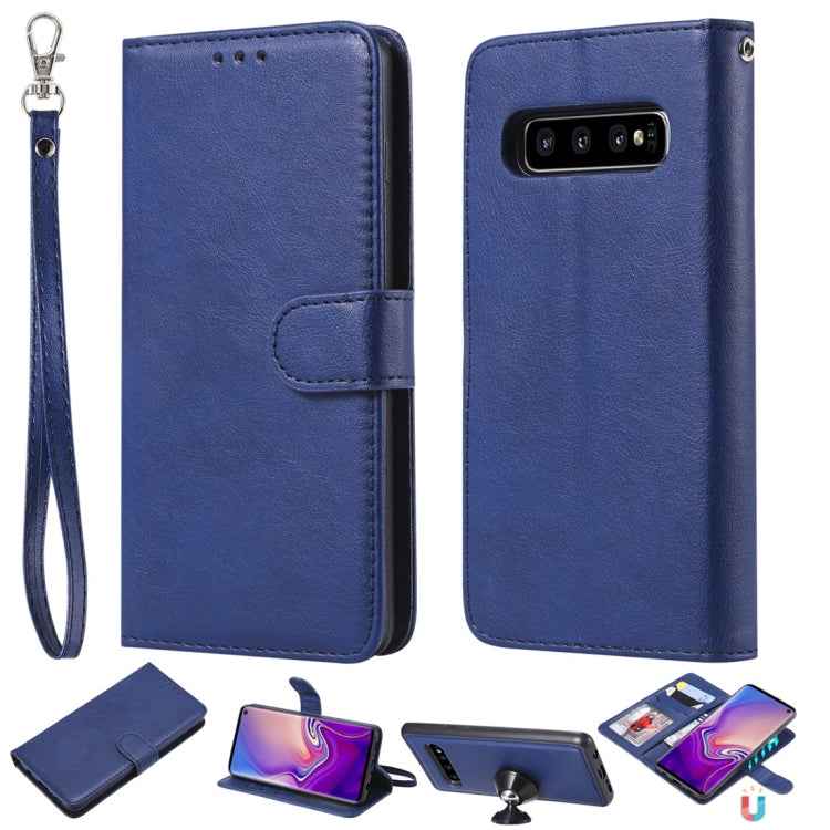 Solid Color Horizontal Flip Protective Case with Holder & Card Slots & Wallet & Photo Frame & Lanyard