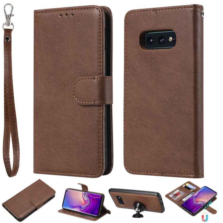 Solid Color Horizontal Flip Protective Case with Holder & Card Slots & Wallet & Photo Frame & Lanyard