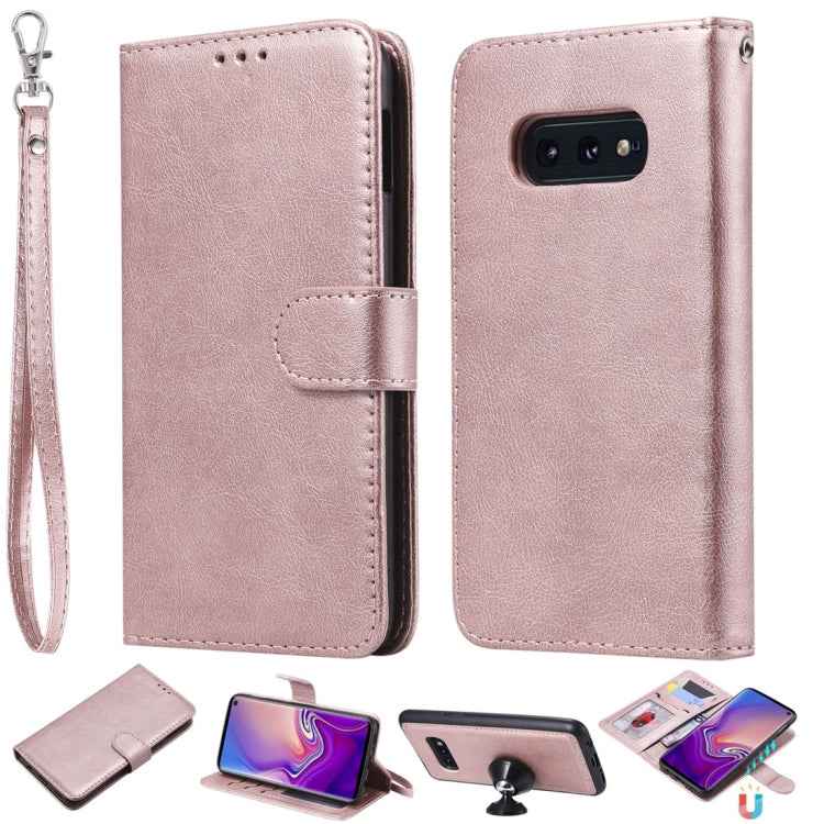 Solid Color Horizontal Flip Protective Case with Holder & Card Slots & Wallet & Photo Frame & Lanyard