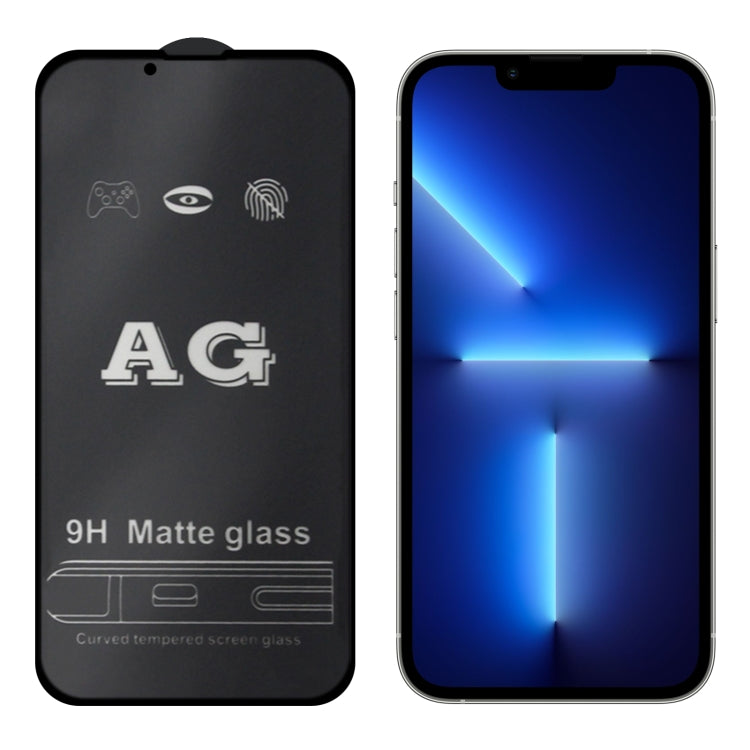 For iPhone 17e / 16e / 13 / 13 Pro AG Matte Frosted Full Cover Tempered Glass Film, For iPhone 13 mini (1 PC), For iPhone 16e / 13 / 13 Pro (1 PC), For iPhone 13 Pro Max (1 PC)