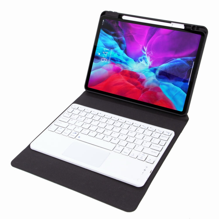 H-102C Touch Bluetooth Keyboard Leather Case with Rear Three-fold Holder, For iPad 10.2 2020 & 2019 / Pro 10.5 inch